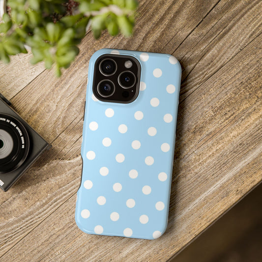 Blue Polka Dot MagSafe Phone Case