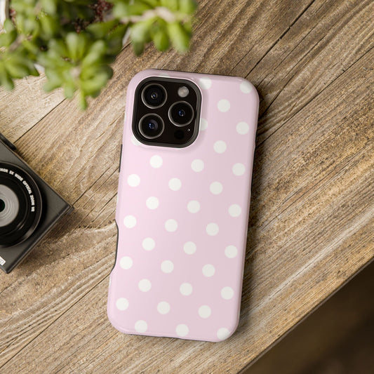 Pink Polka Dot MagSafe Phone Case