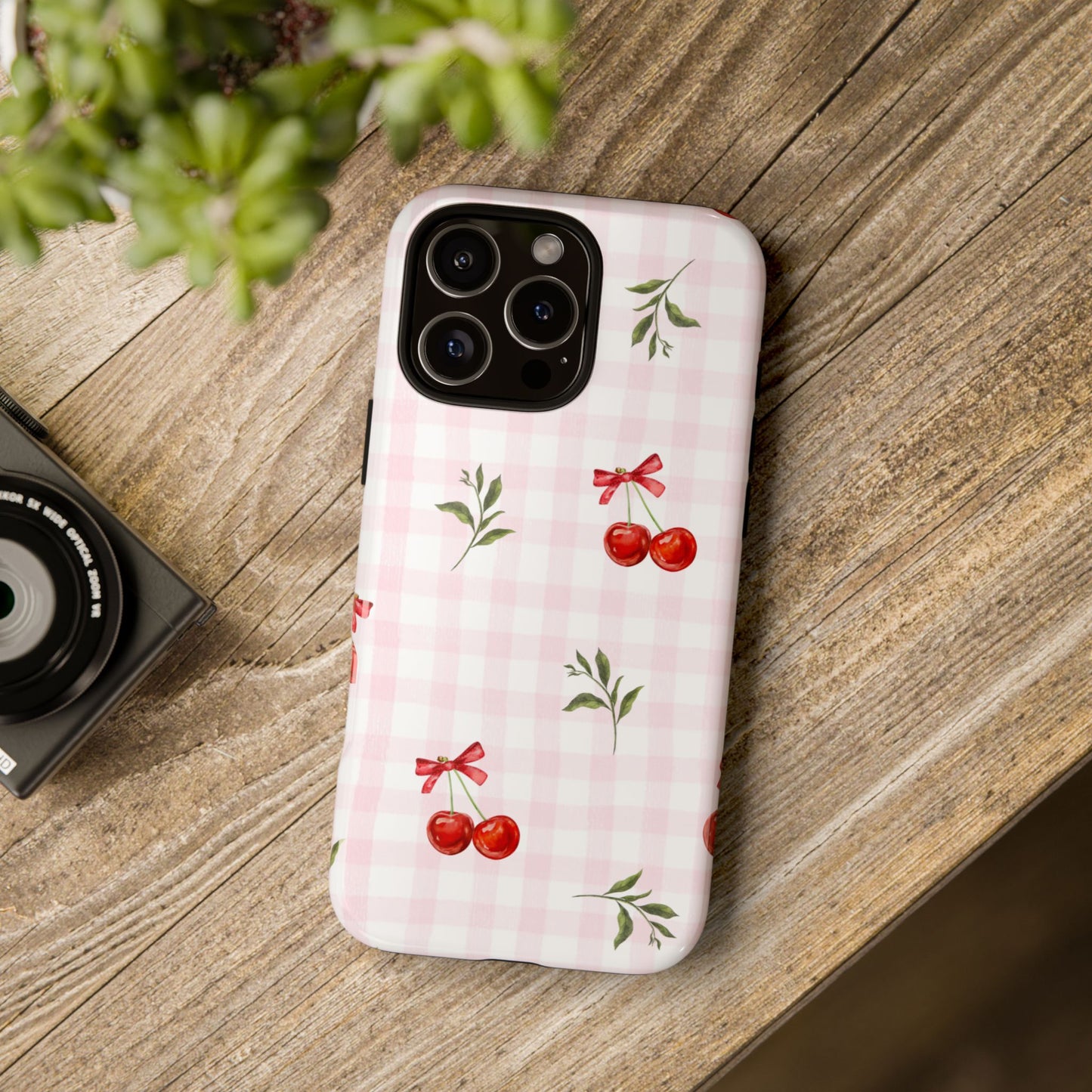 Cherry Pink Plaid Phone Case