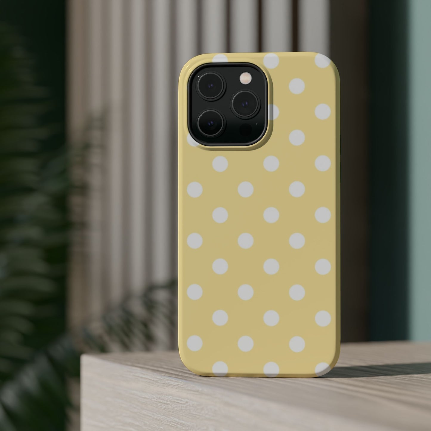 Yellow Polka Dot MagSafe Phone Case
