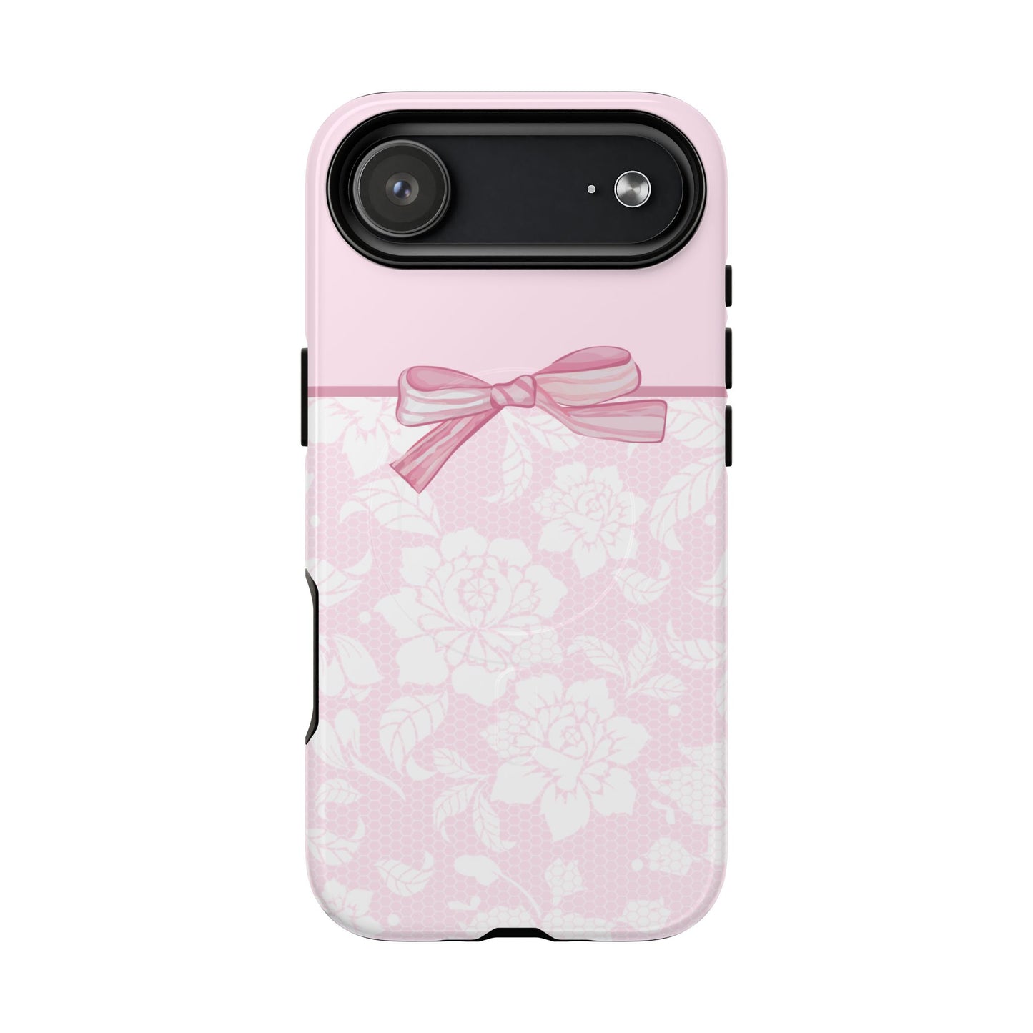 Floral Bow Pink MagSafe iPhone Case