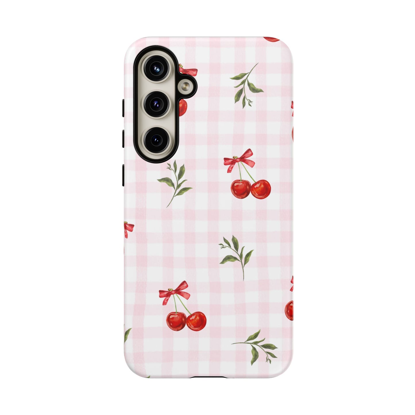 Cherry Pink Plaid Phone Case
