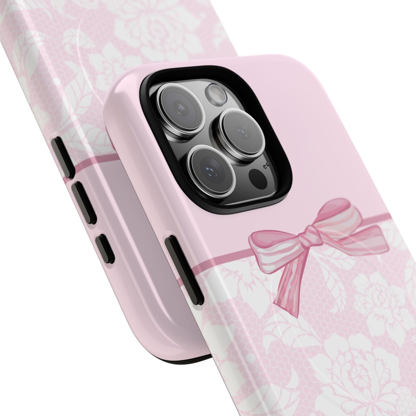 Floral Bow Pink MagSafe iPhone Case