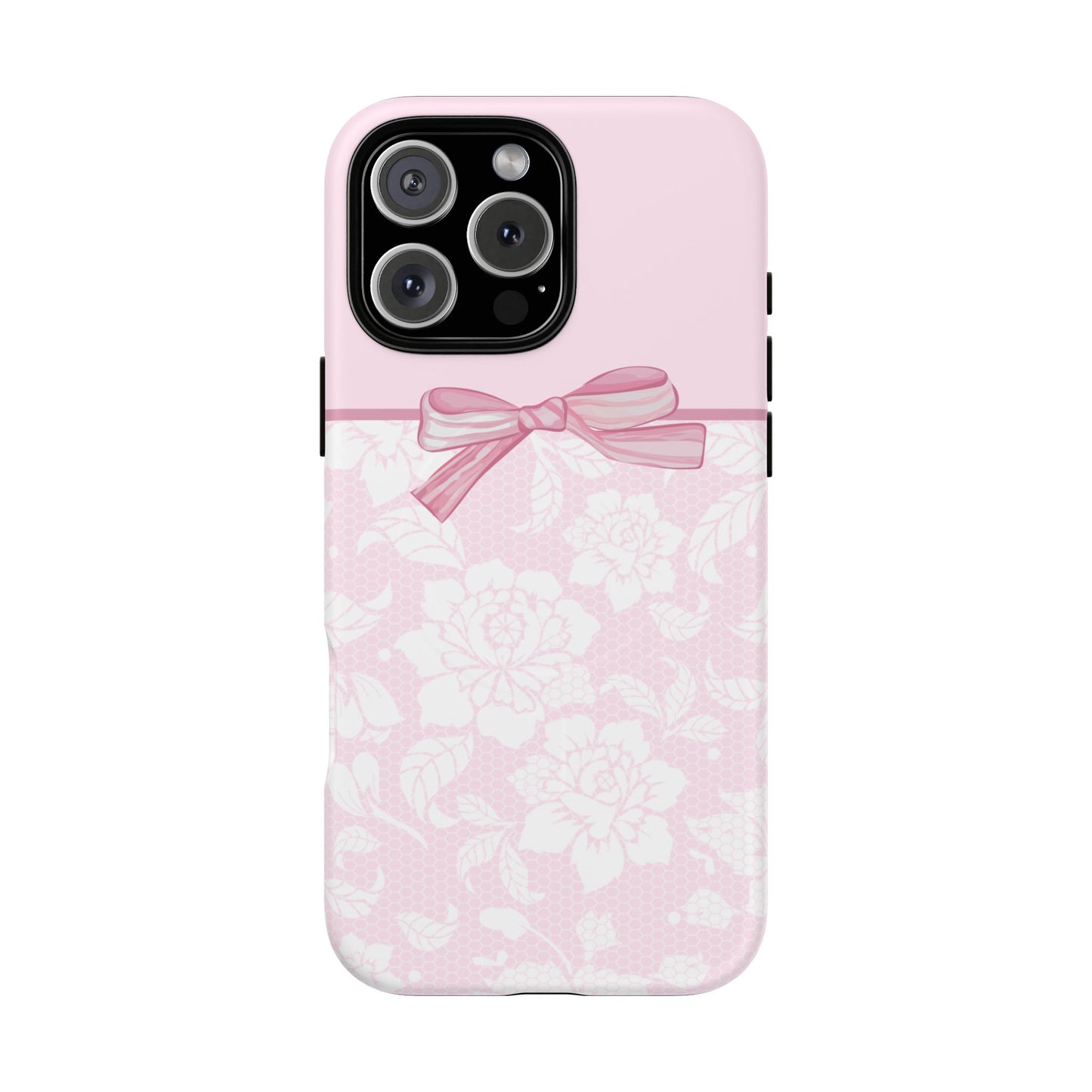 Floral Bow Pink MagSafe iPhone Case