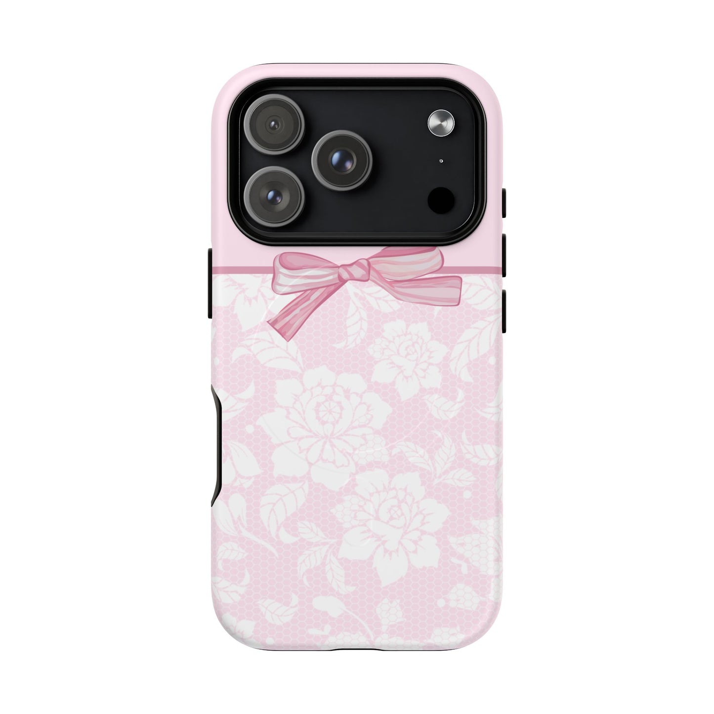 Floral Bow Pink MagSafe iPhone Case