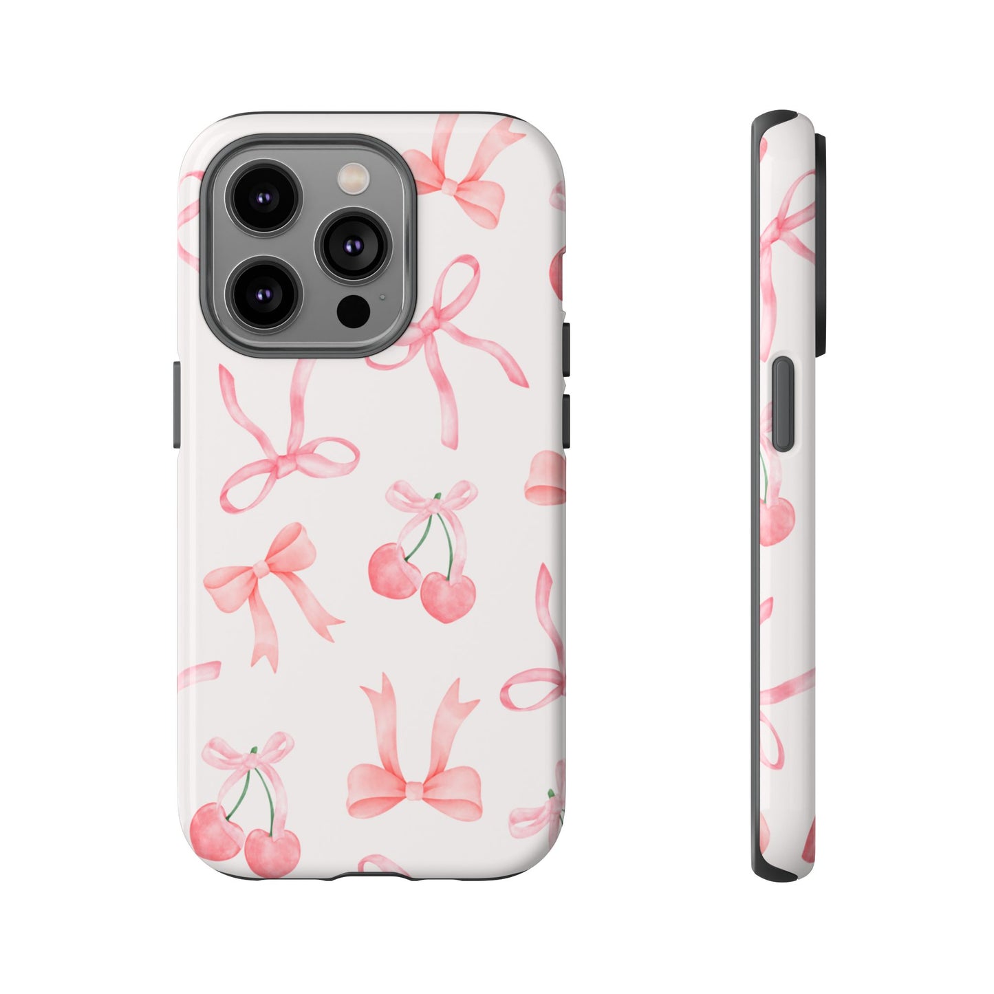 Pink Cherry Bow Phone Case