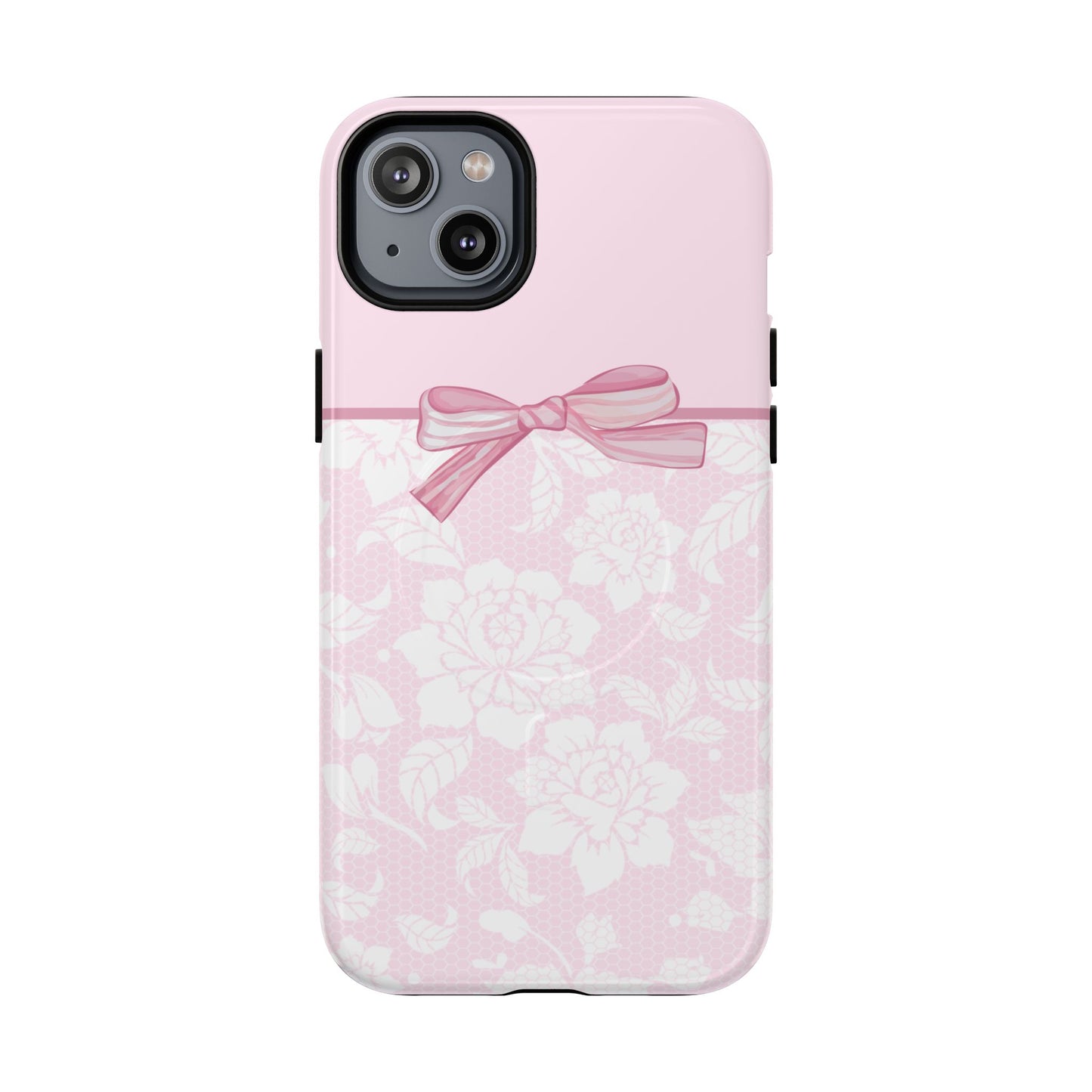 Floral Bow Pink MagSafe iPhone Case