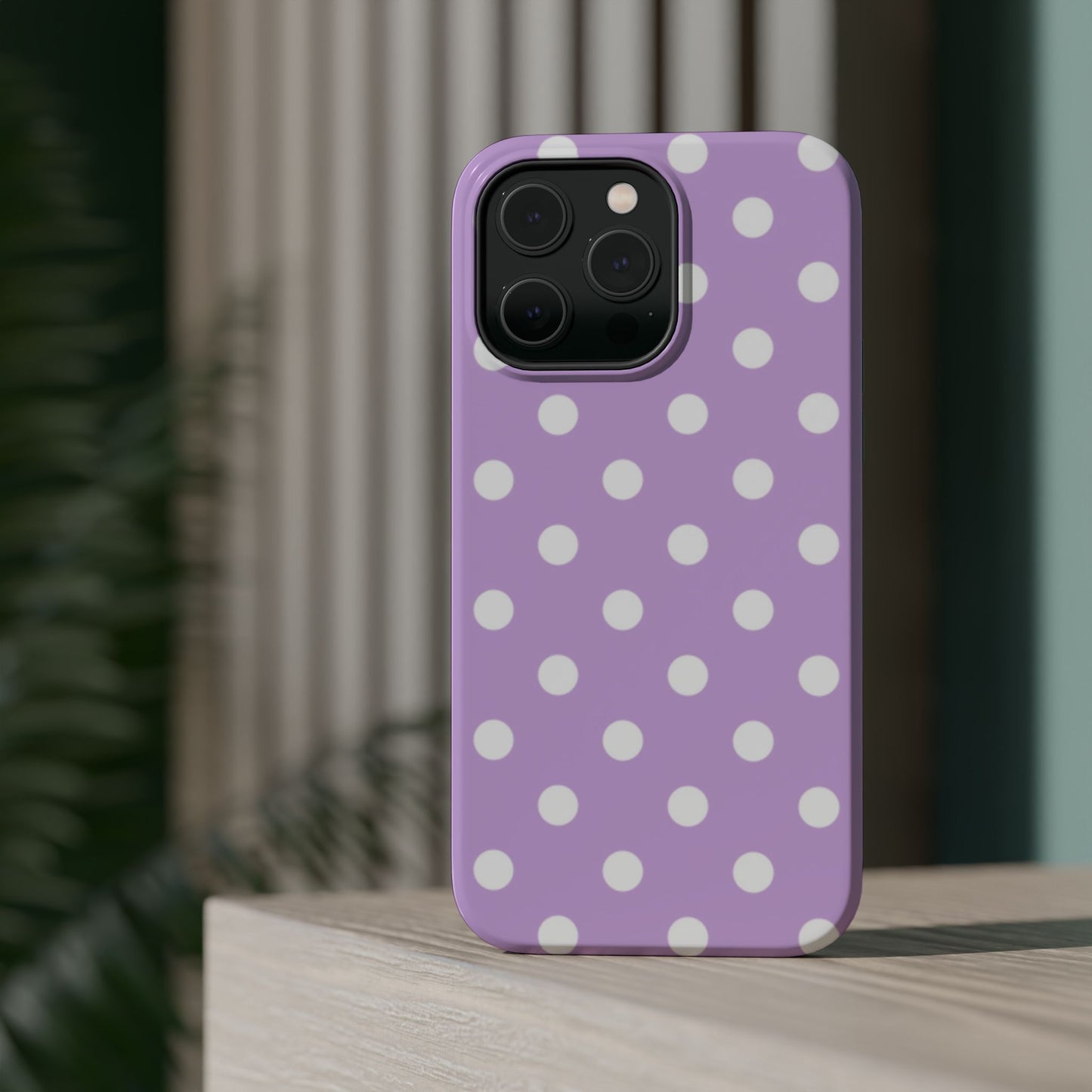 Purple Polka Dot MagSafe Phone Case