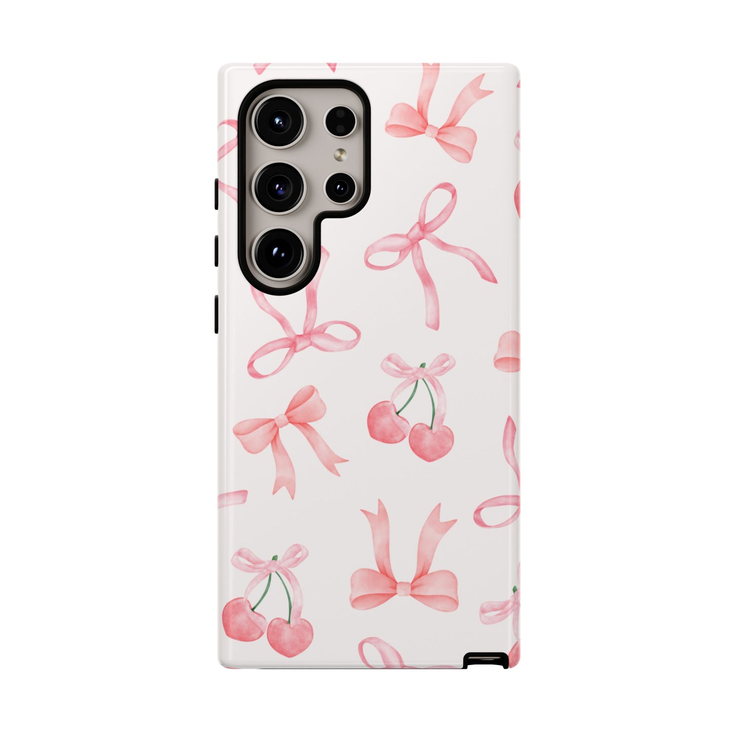 Pink Cherry Bow Phone Case
