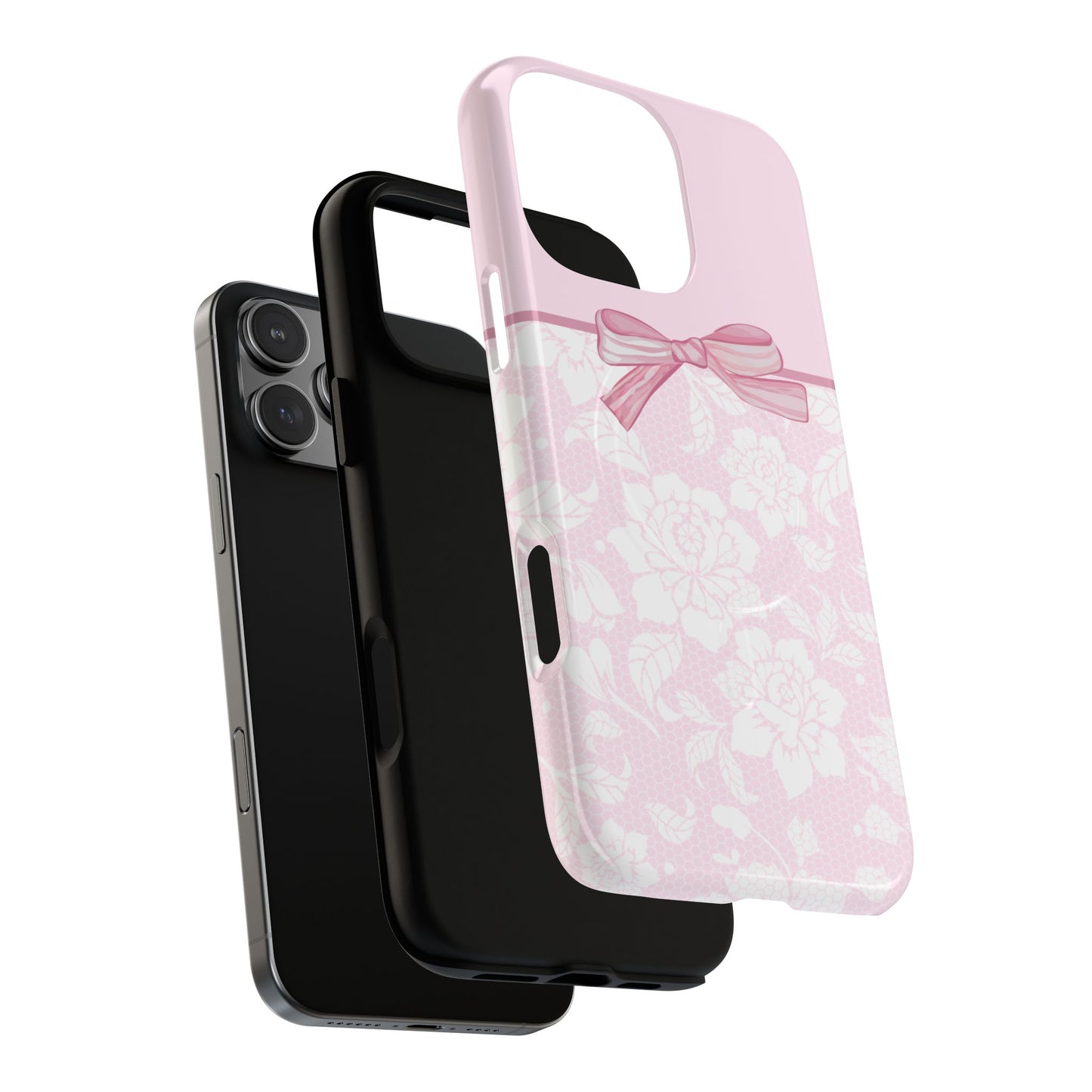 Floral Bow Pink MagSafe iPhone Case