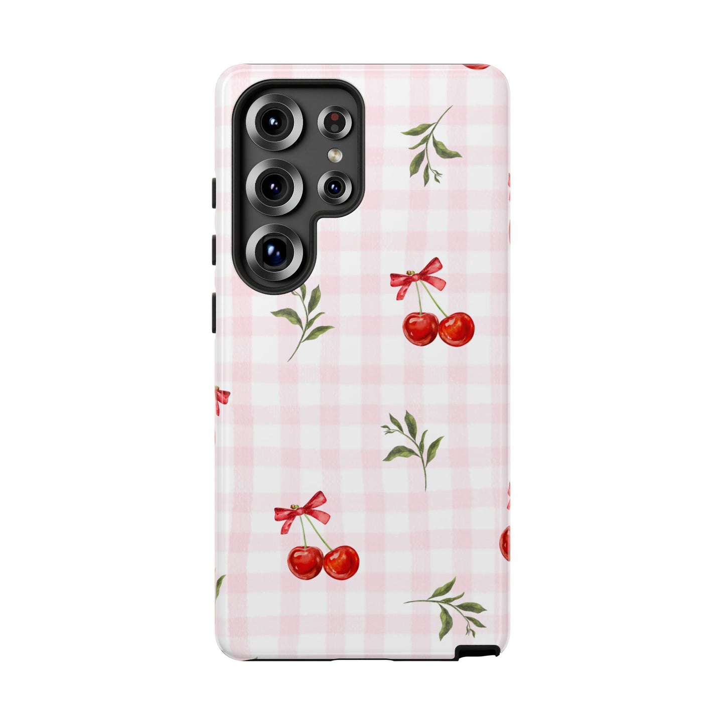 Cherry Pink Plaid Phone Case