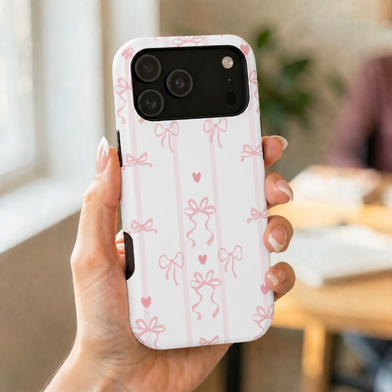 Pink Bow MagSafe Phone Case
