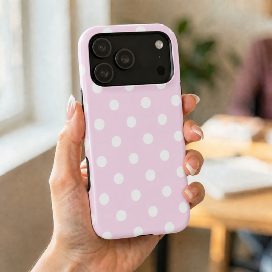 Pink Polka Dot MagSafe Phone Case