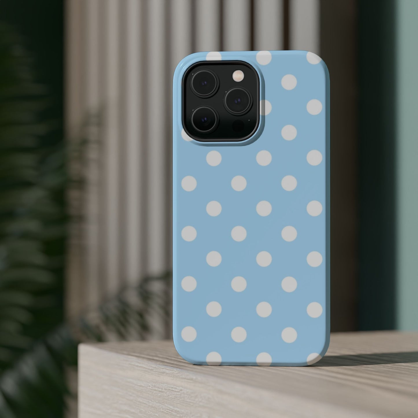 Blue Polka Dot MagSafe Phone Case