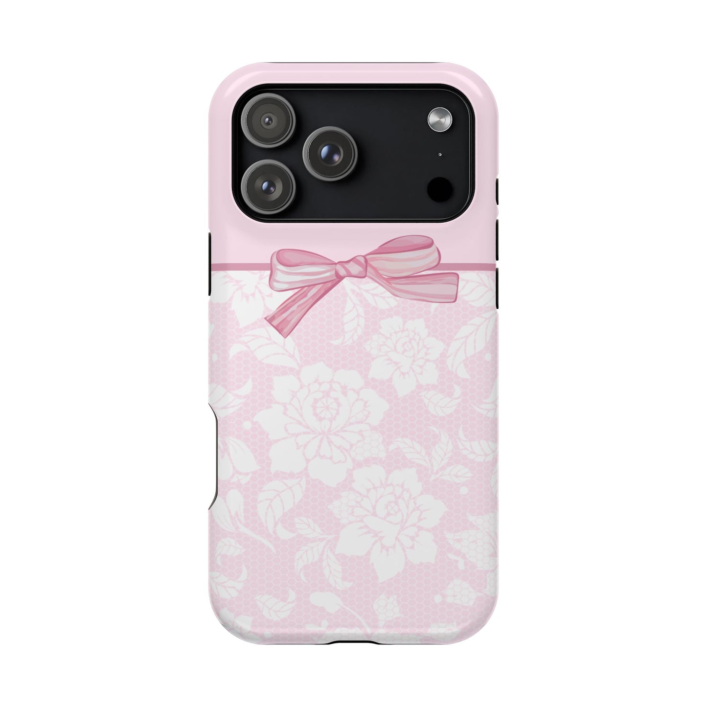 Pink Floral Bow MagSafe Phone Case