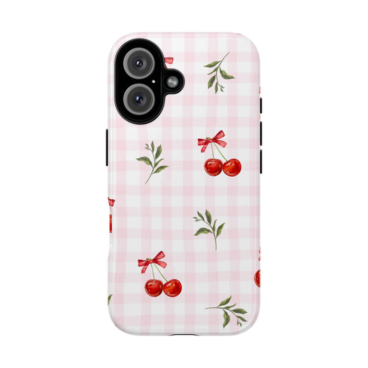 Cherry Pink Plaid Phone Case