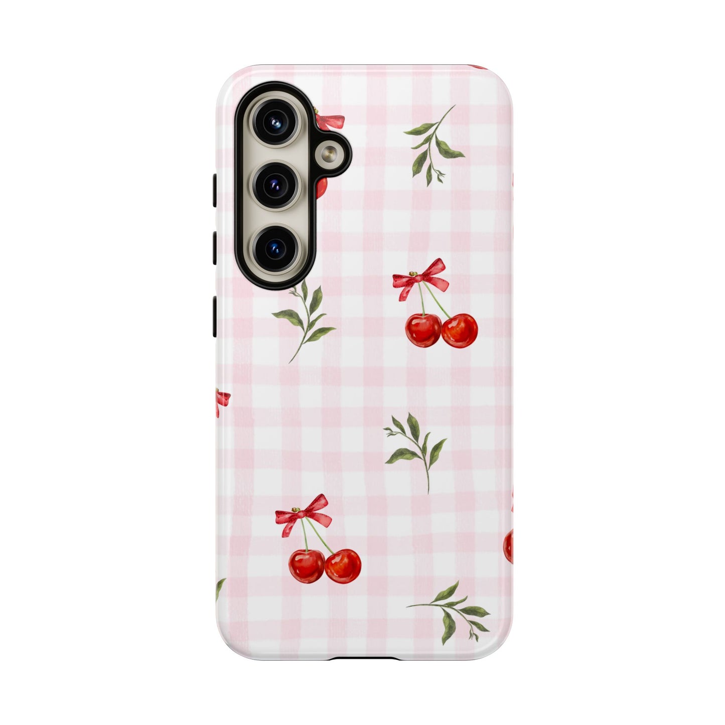 Cherry Pink Plaid Phone Case