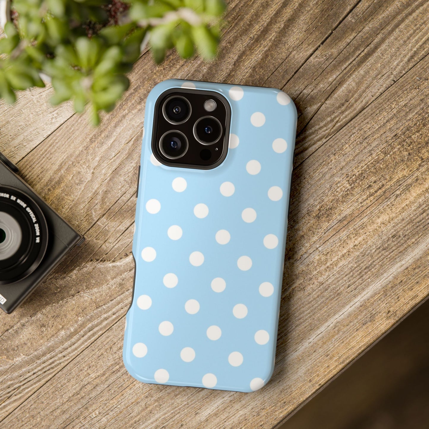 Blue Polka Dot MagSafe Phone Case