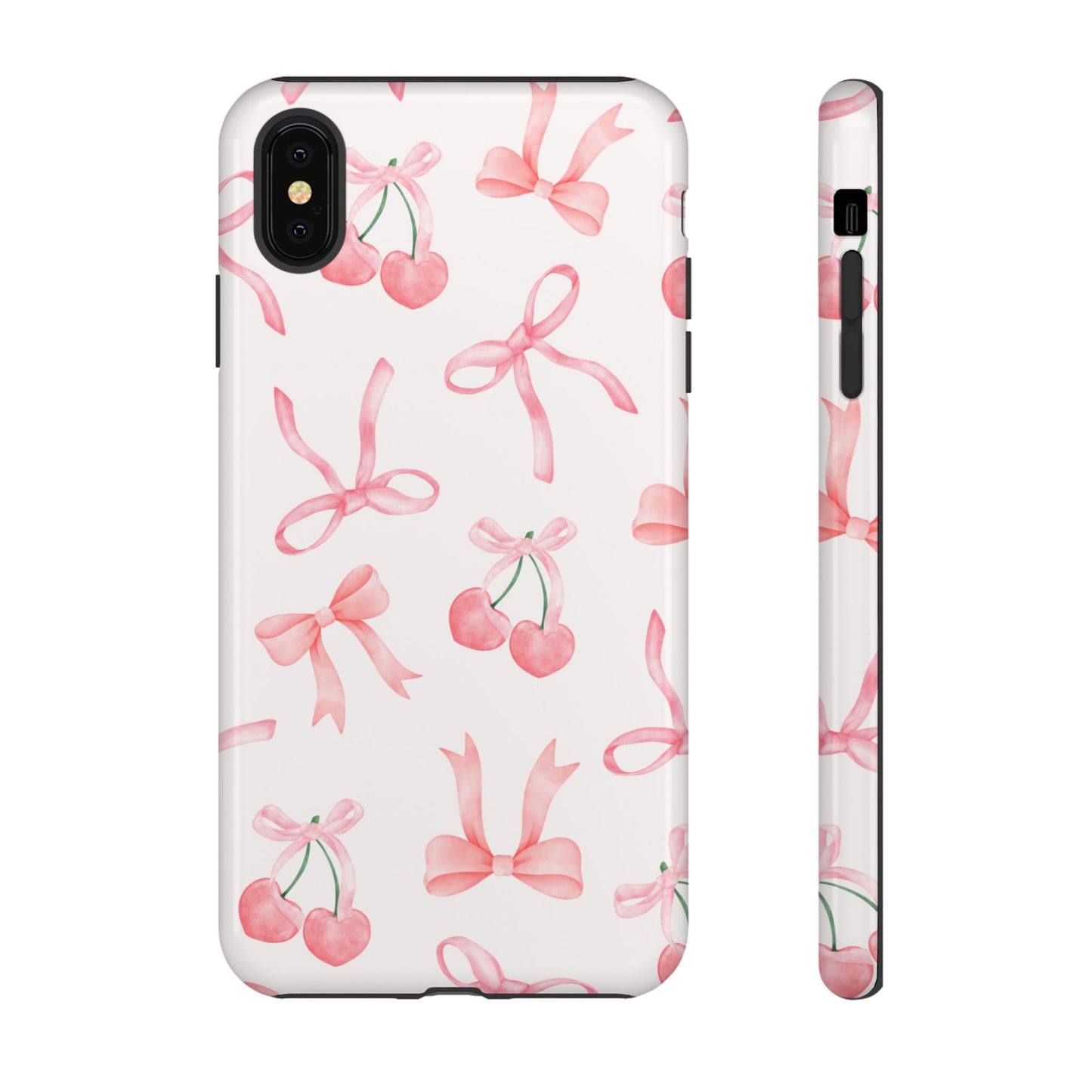 Pink Cherry Bow Phone Case
