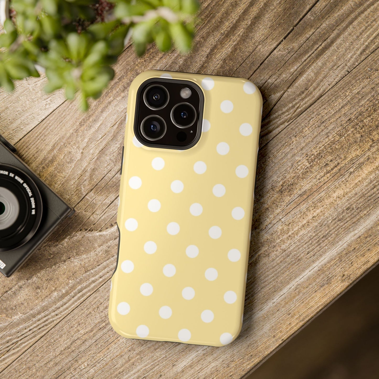 Yellow Polka Dot MagSafe Phone Case