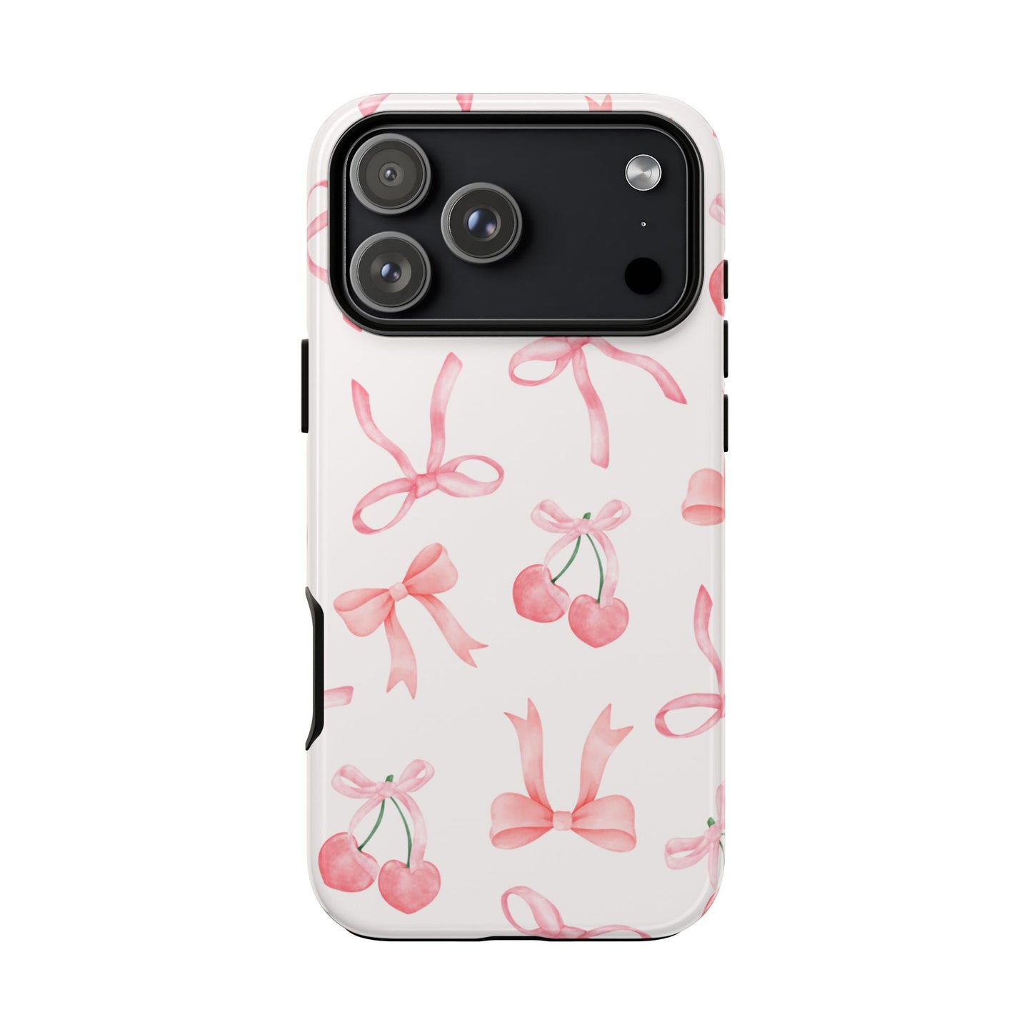 Pink Cherry Bow Phone Case