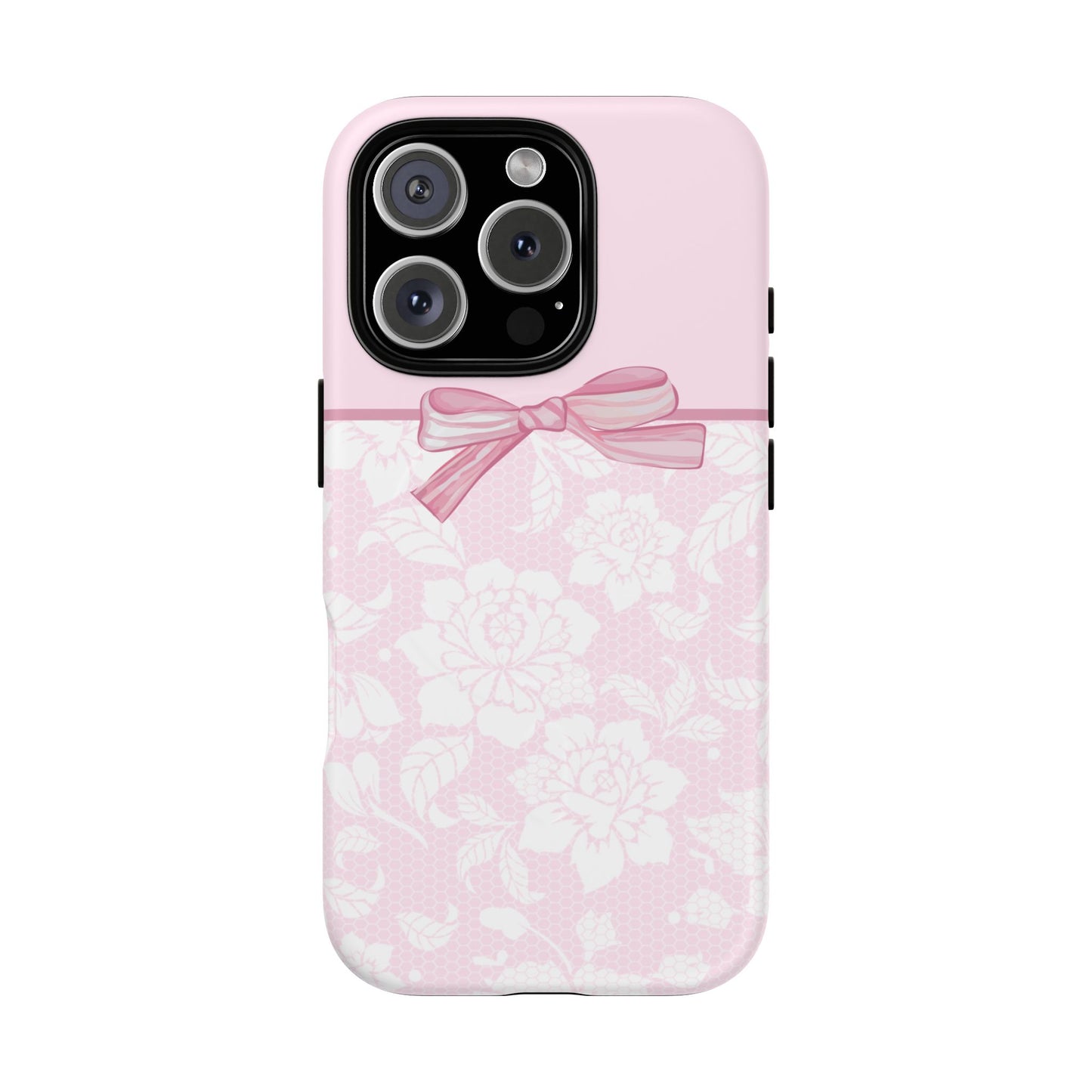 Floral Bow Pink MagSafe iPhone Case