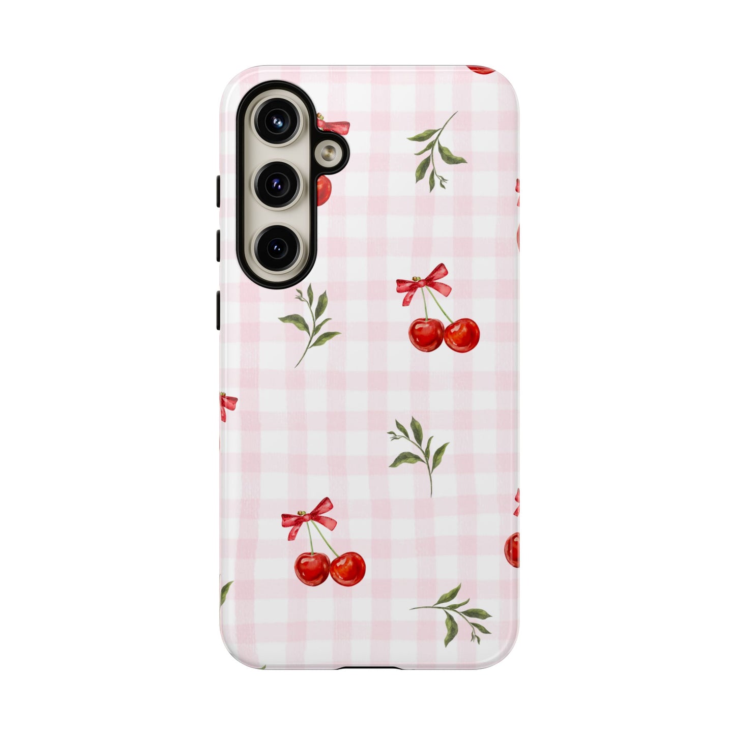 Cherry Pink Plaid Phone Case